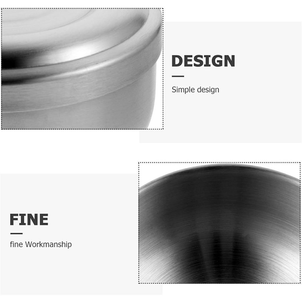 Stainless Steel Shaving Bowl Lather Mug for Men Wide and Deep Soap Container Beard Grooming Accessory