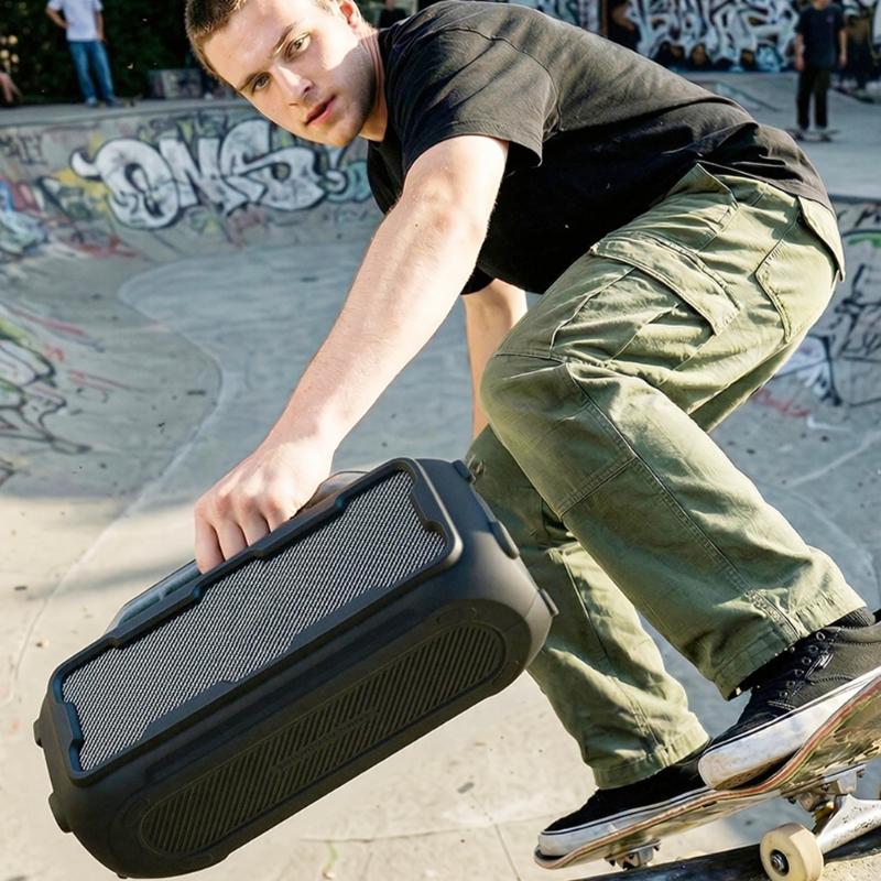 Shockproof Silicone Cover Protective Sleeve Case For Boom 2 Wireless Speaker Featuring Metal Buckle Strap