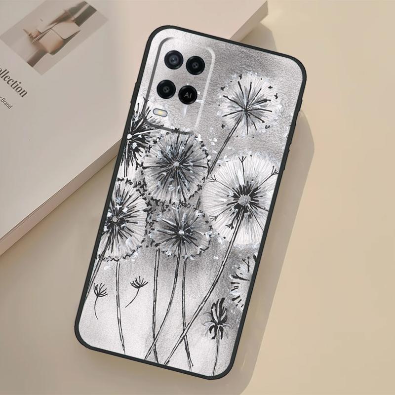 Dandelion Case For Oppo A76 A96 A16 A17 A18 A60 A80 A40 A38 A58 A78 A98 A94 A74 A54 A15 A57 A77 A5 Pro