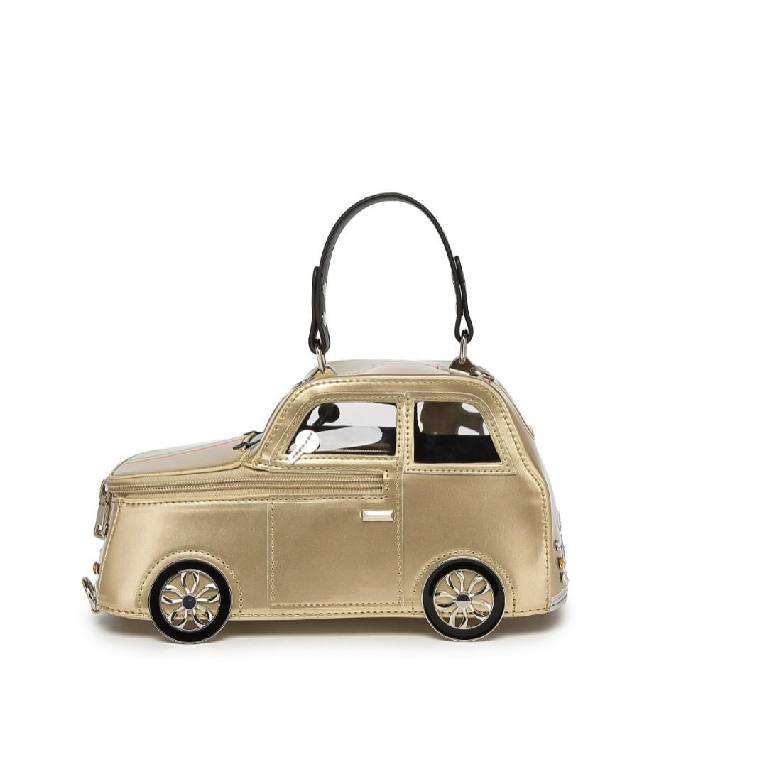 Персонализированная креативная автомобильная стильная сумка-клатч 3D трехмерная ретро сумка через плечо золотой
