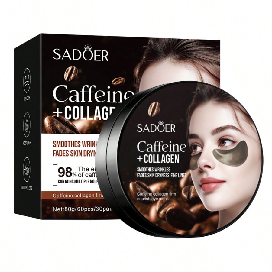 Caffeine Collagen Firming Eye Masks Anti Aging Hydrating Under Eye Treatment Reduce Puffiness Dark Circles