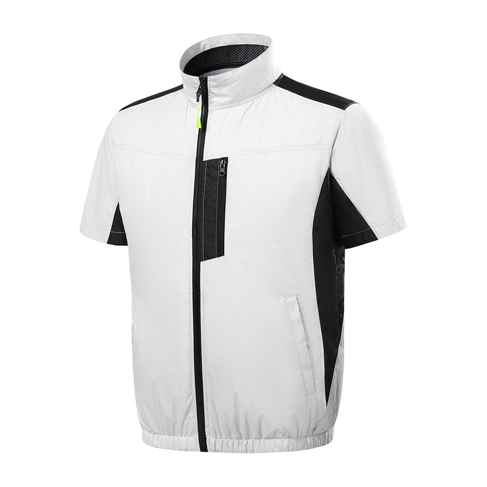 

Мужская и женская профилактика теплового удара с короткими рукавами, рабочая куртка для сварщиков с короткими рукавами XL белый