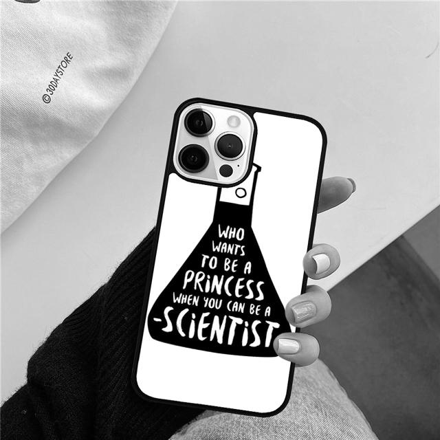 Atom Chemistry Science Design Phone Case Cover For iPhone 17 Air 15 16 Pro Max 14 13 12 11 Pro Max Plus Coque