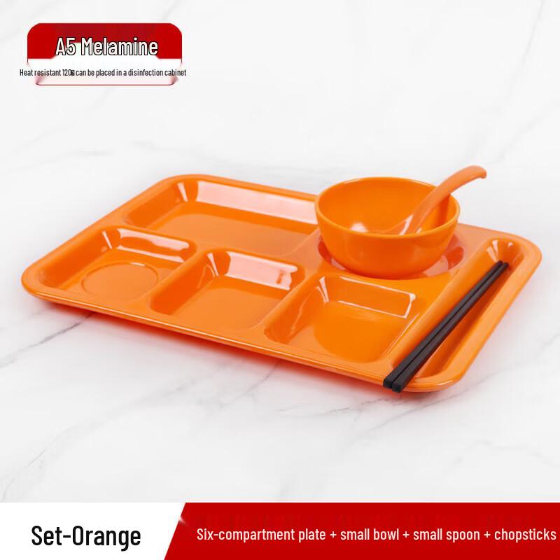 A5 Melamine Divided Cafeteria Tray
