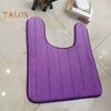 U-Shaped Floor Mat Wear Resistant Non-Slip Super Water Absorption Easy To Clean Fast Dry Bathroom Toilet Mat