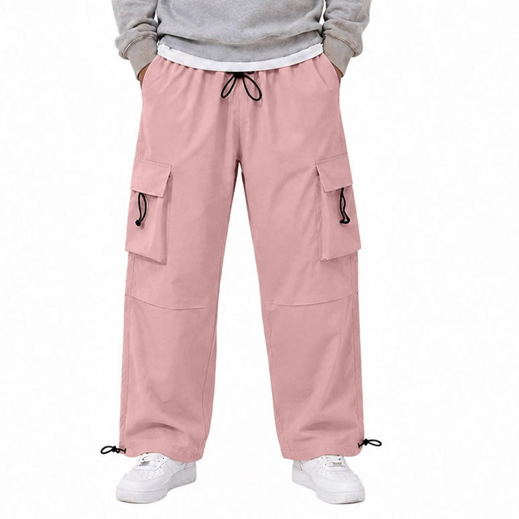Herren lockere lässige Cargohosen gerade weiter Bein lange Hosen für Frühling und Herbst