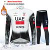 Set Maglia da Ciclismo a Manica Lunga in Pile Termico Invernale per Squadra Abbigliamento Ciclismo Abbigliamento Bicicletta Tuta Pantaloncini con Bretelle da Uomo per Bici MTB 2025