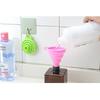 Foldable Mini Funnel Silica Gel Oil/Wine Funnel for Home and Car Pink