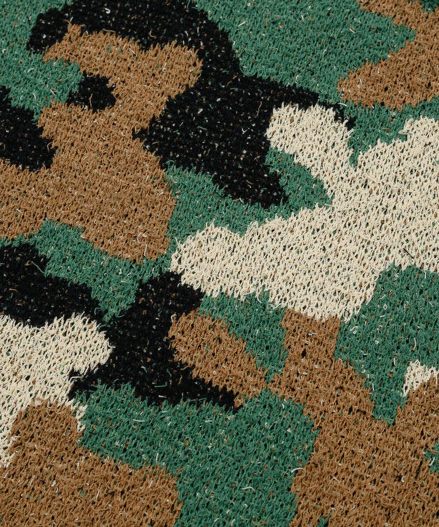AJOBYAJO Teddy Bear Camouflage Knit Sweater [Khaki]
