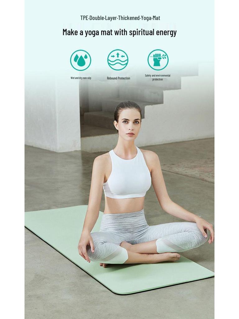 Eco-Friendly Non-Slip Yoga Mat: Soundproof & Shock-Absorbing Fitness Mat for Indoor Use