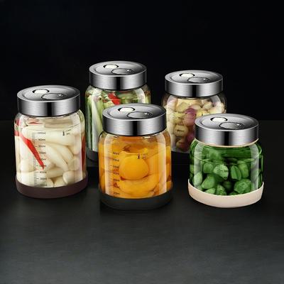 Glass Bottle Sealed Jar Household Jar Pickled Ginger Storage Jar Jam Bottle Dipping and Slicing Bottle