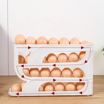 4-layer Egg Rack, Refrigerator Automatic Egg Organizer, Space Saving Egg Dispenser Bracket, Can Hold 30 Eggs