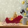 Christmas Sleigh Decoration Collection, red Santa Claus sleigh decoration, suitable for Christmas holiday and party decoration