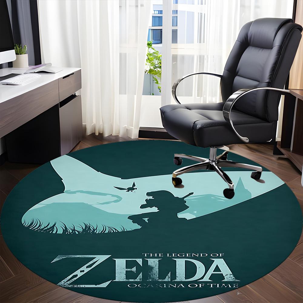 1pc Legend Zelda Office Round Area Rug, Under Office Chairs Bedroom Living Room Home Decor, Room Decoa1016218