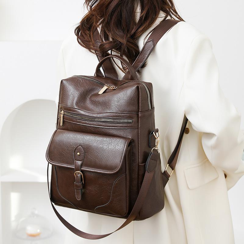 Backpack, Retro British Style, Versatile Schoolbag, Casual