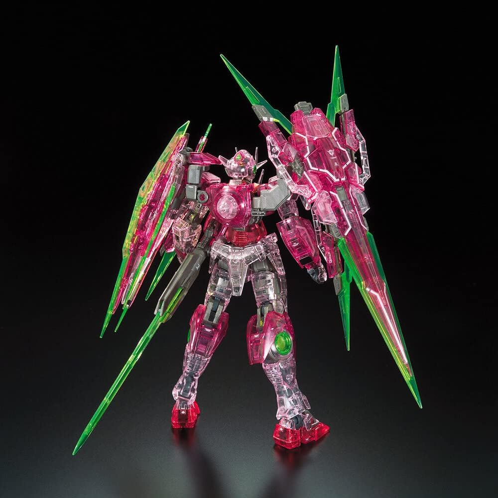 Bandai RG 1/144 Double O Quanta Full Saber Trans-Am Clear Plastic Model Gundam Base Limited Edition