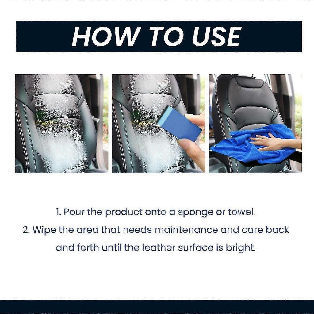Premium Leather Maintenance Cream - Restores Color & Shine | Gentle Cleaner & Polish for Car Seats & Sofas | Protects & Revives Faded Leather with Eas