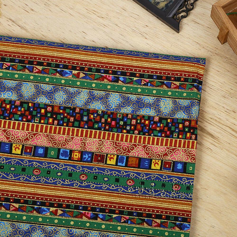 

Ткань в полоску в богемном стиле, хлопок и лен, для DIY, ручной работы, шитья, наволочка, чехол на диван, штора, скатерть, домашний текстиль, декор 70x45CM(27inx17in) фиолетовый