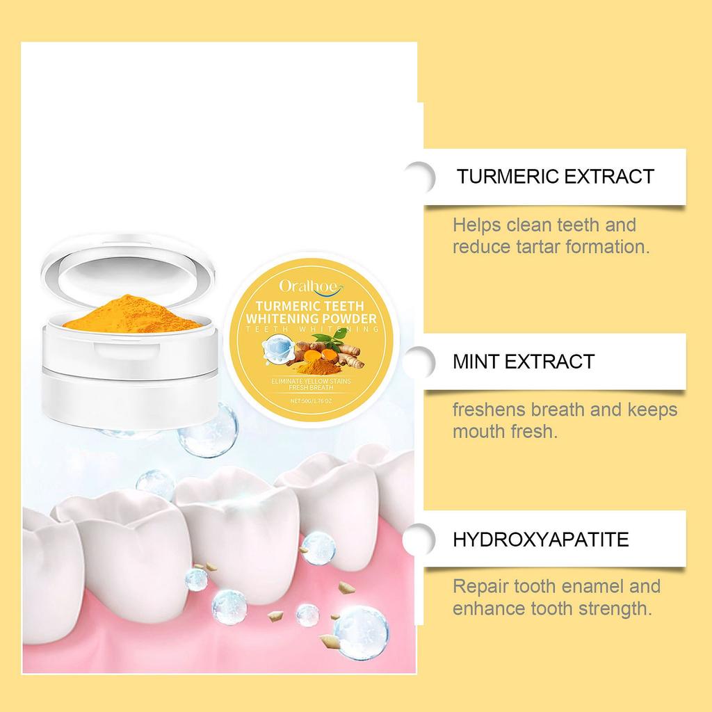Teeth Whitening Powder Stain Remover Oral Cleaning Fresh Breath Tooth Powder