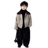 Stylish Thickened Jacket for Boys: Children's Retro Fur-Collared Thickened Cotton Coat