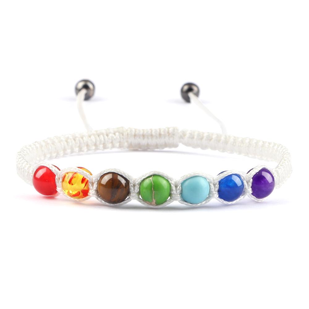 Handmade Seven-Color Yoga Energy Bead Bracelet