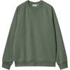 Carhartt WIP Chase Sweat Solid Color Crewneck Embroidered Logo Long Sleeve Sweatshirt Unisex Sweatshirt Duck-Green I033660-29Y-XX