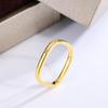 Women's Ring with Simple Lines Stylish Gold Square Geometric Ring High Quality Couple Jewelry Anniversary Gift Party Jewelry
