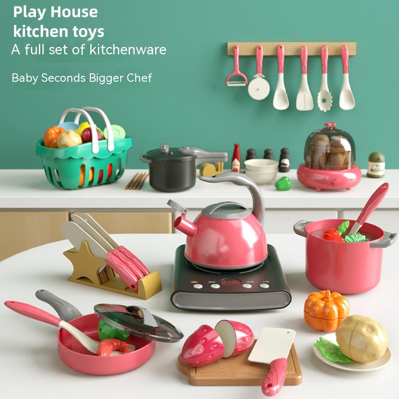 

Детский игровой домик, кухонная игрушка, набор рисоварки, имитация приготовления пищи, кухонные принадлежности, подарок на год для 3 мальчиков и