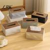 Home Essentials Storage Rectangular Tissue Box, Facial Tissues Holder Dispenser, Durable PP Plastic Convenient Napkin Case, for Office Desk