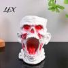 Cool Makeup Brush Cup Gothic Skull Pen Holder, Realistic Zombie Head Organizer, Large Capacity Desktop Style Beauty Tool Organizer Storage Container,