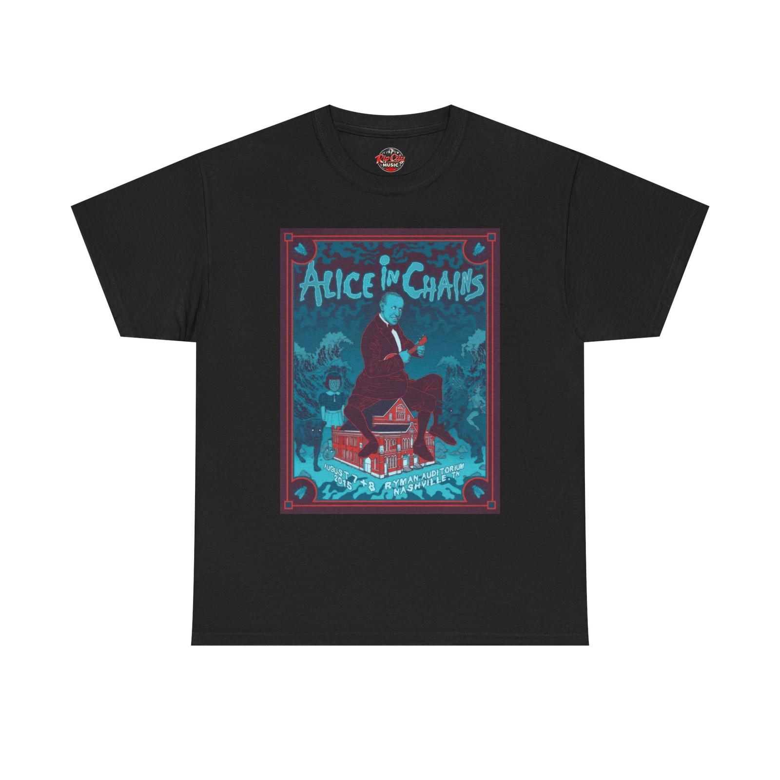 Alice in Chains Aug 7 Ryman Auditorium Nashville TN Retro Concert Poster T-Shirt XXL