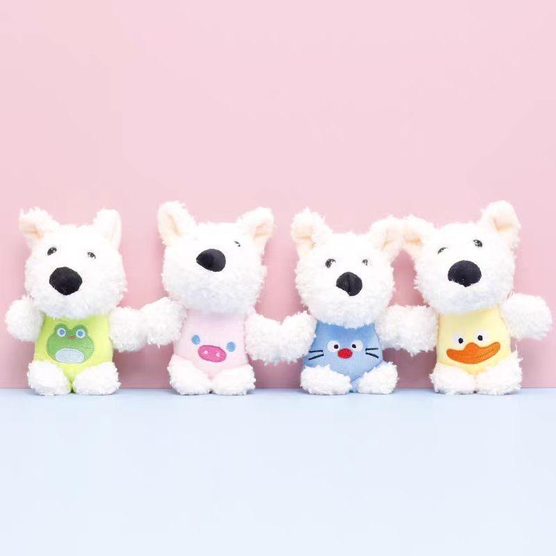 Cute Adorable Westie Dog Plush Keychain Stuffed Animal Bag Charm In Multiple Colors