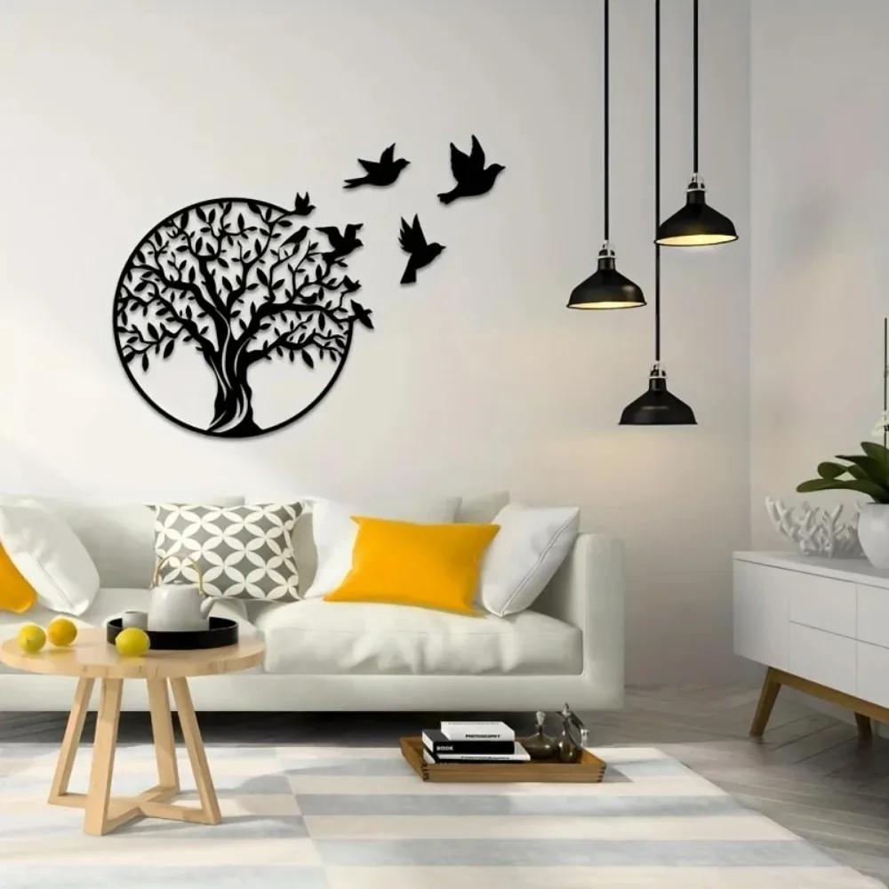 Arte mural de metal artesanal: árbol de la vida para patio al aire libre | Elegante regalo de aniversario y logotipo de decoración del hogar