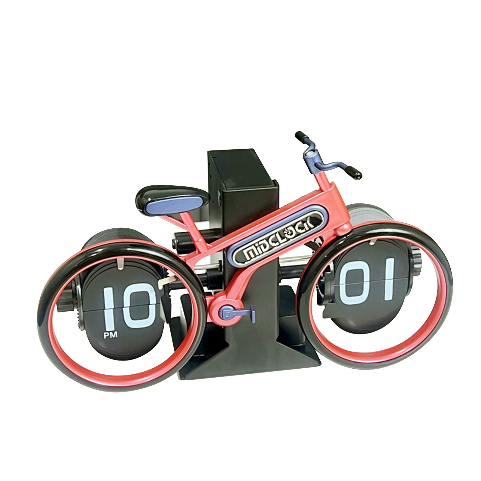 

Настольные велосипедные перекидные часы винтажный декор механические цифровые настольные часы велосипедные переворачивающие часы на батарейках золотой