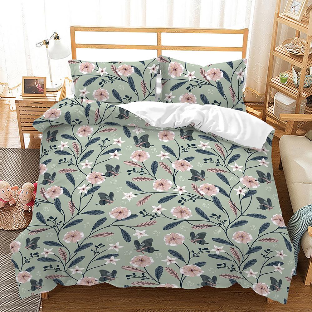 Quilt Cover Flower Floral Series Fresh 3D Quilt Cover Three-Piece Digital Kit