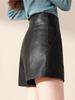 High Waist PU Leather A-Line Shorts for Women - 2023 Autumn/Winter Fashion, Korean Style, Slimming Wide Leg Booty Shorts