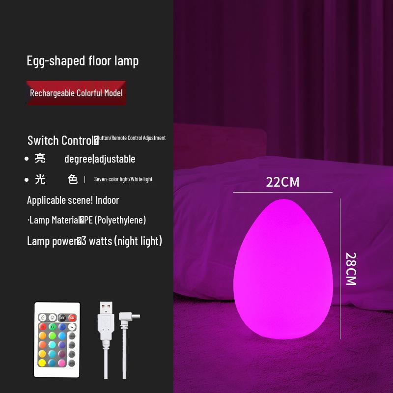 Nordic Egg-Shaped Table & Floor Lamp: Luxury Smart Lighting for Bedroom and Living Room