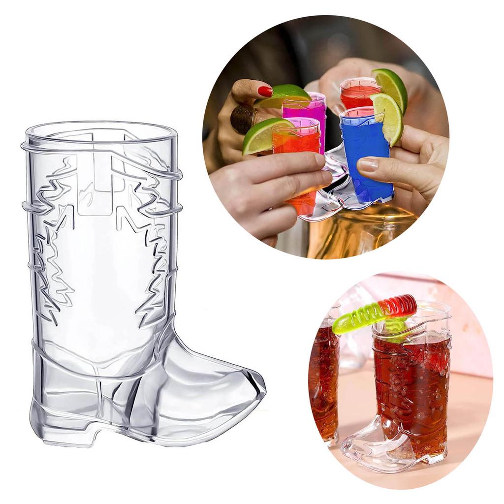 20 Count Cowboy Boot Shot Cup for Bachelorette Party Themed Gatherings Bulk Pack of 20 Mini Reusable Cups