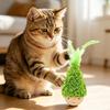 Wobbling Cat Toy Wooden Base Cat Teaser with Feathers Interactive Wobble Cat Kicker Toy for Cat Patting Solo Entertainment