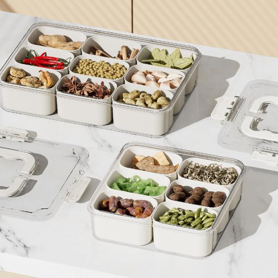 Snack Box Container with Multiple Compartments BPA Free Transparent Lid Design