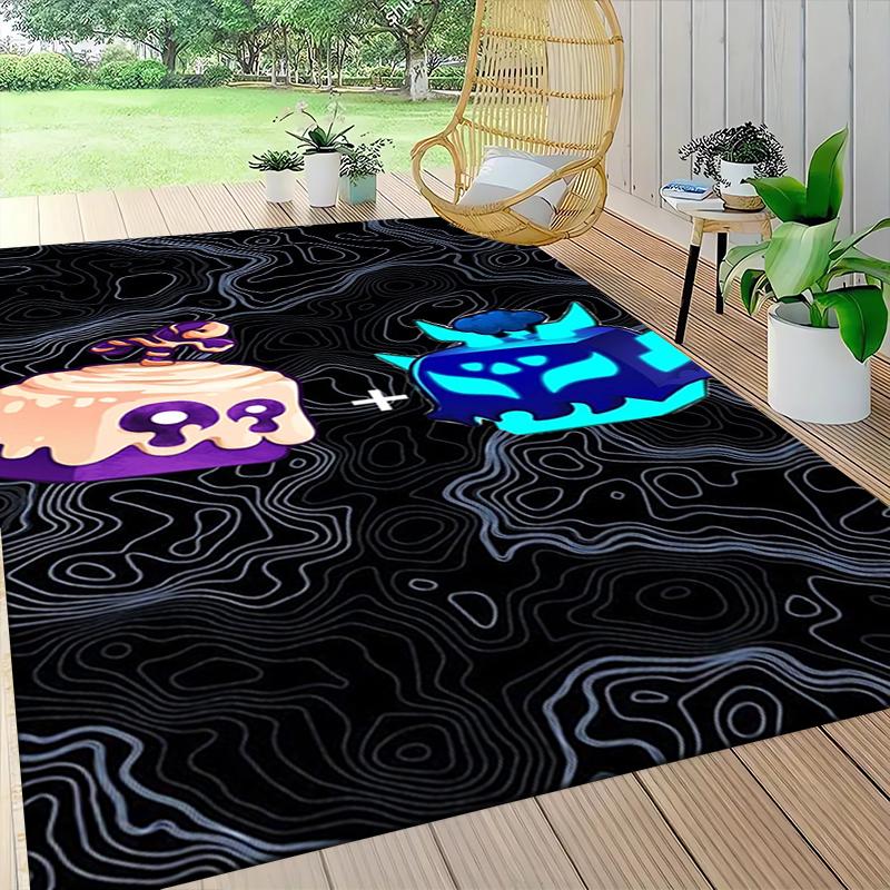 1Pc Cubes Expressions Colors Carpet Rug Customizable Soft Washable Antislip Home Living Room Sofa Mats Personalized Rug 091712