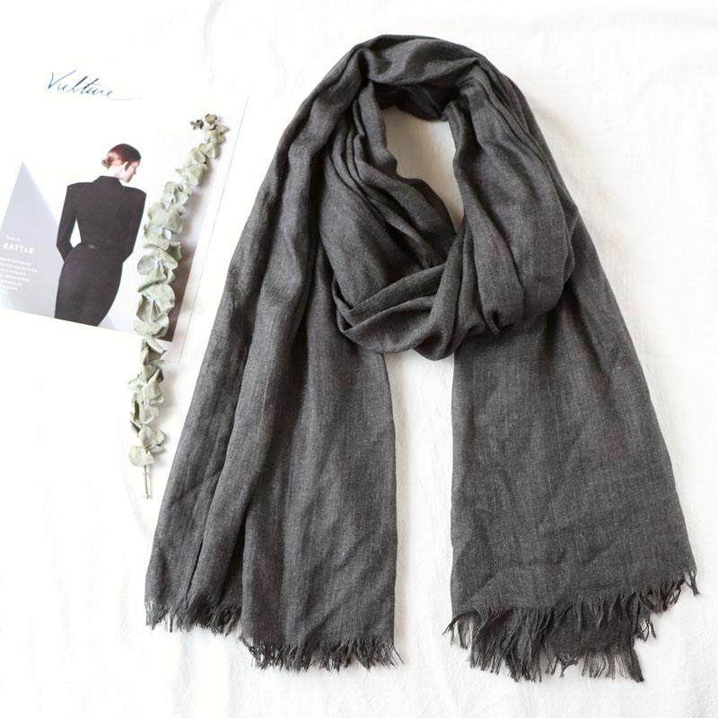 105*190cm One Piece Women Oversize Solid Plain Scarf Shawls Head Wraps Viscose Cashmere Muslim Frayed Hijabs Pashmina