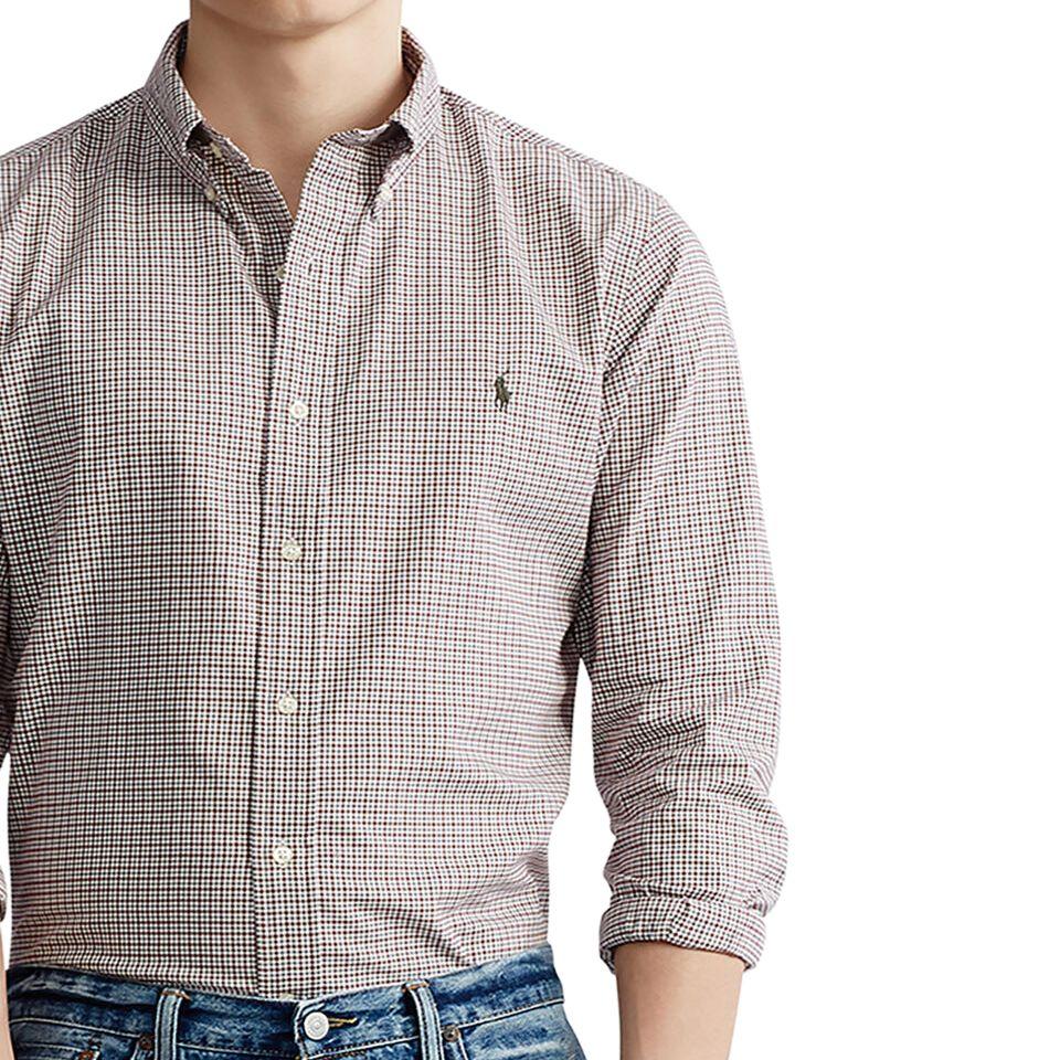 Polo Ralph Lauren Small Pony Logo Embroidered Plaid Single-Breasted Long Sleeve Shirt Men shirts 710759319-003