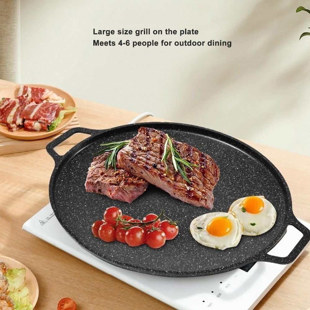 Non Stick Korean Grill Pan High Temperature Resistant Round Korean Grill Pan  Home Kitchen
