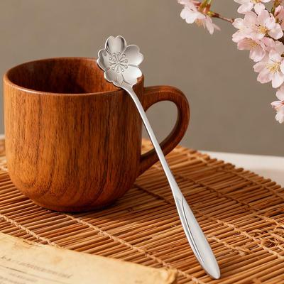 Silver Sunflower Honey Spoon - Perfect for Bird's Nest, Hotel, Restaurant, Milk and Coffee Cups.