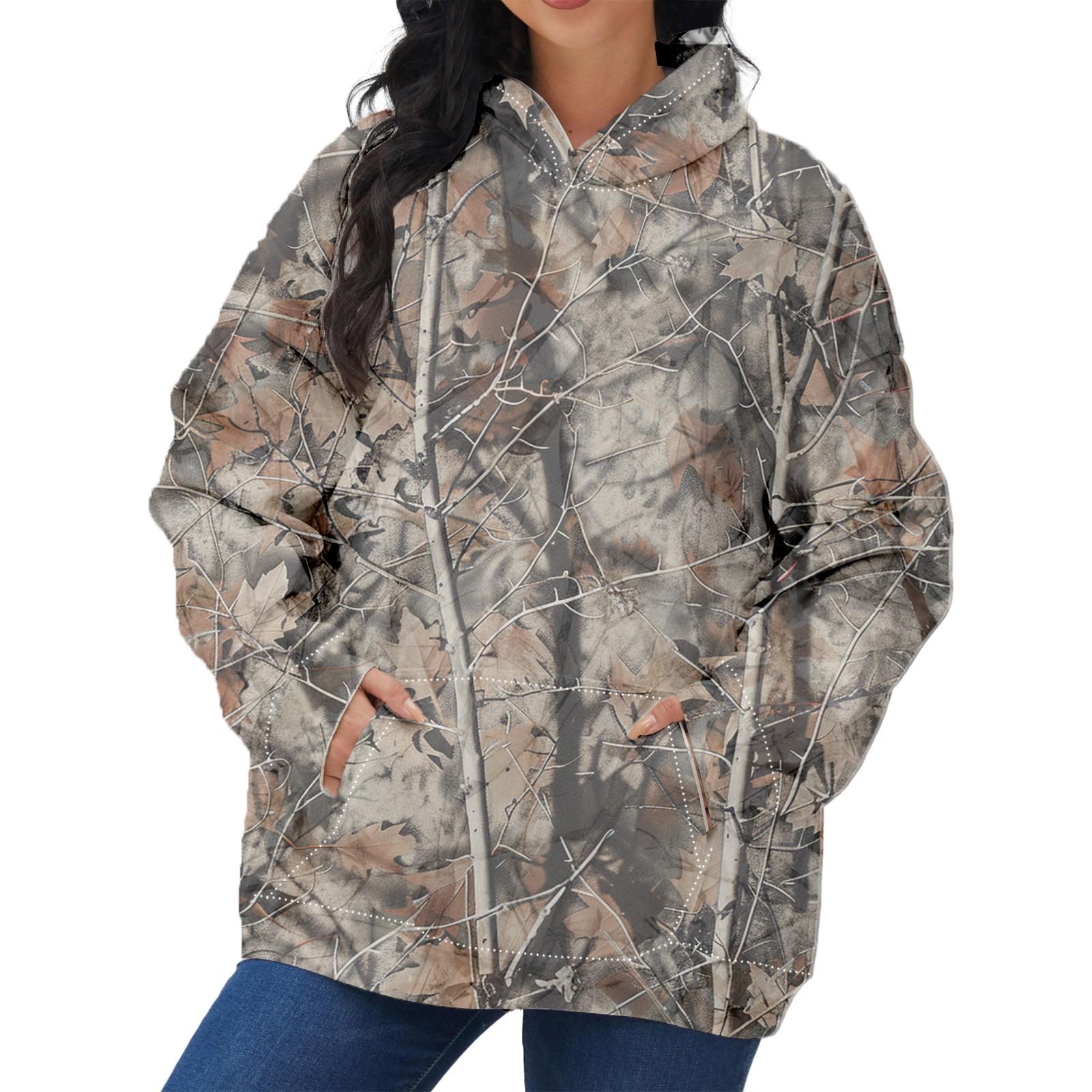 Женская модная толстовка с капюшоном и длинным рукавом с принтом листьев регби XL 1980₽