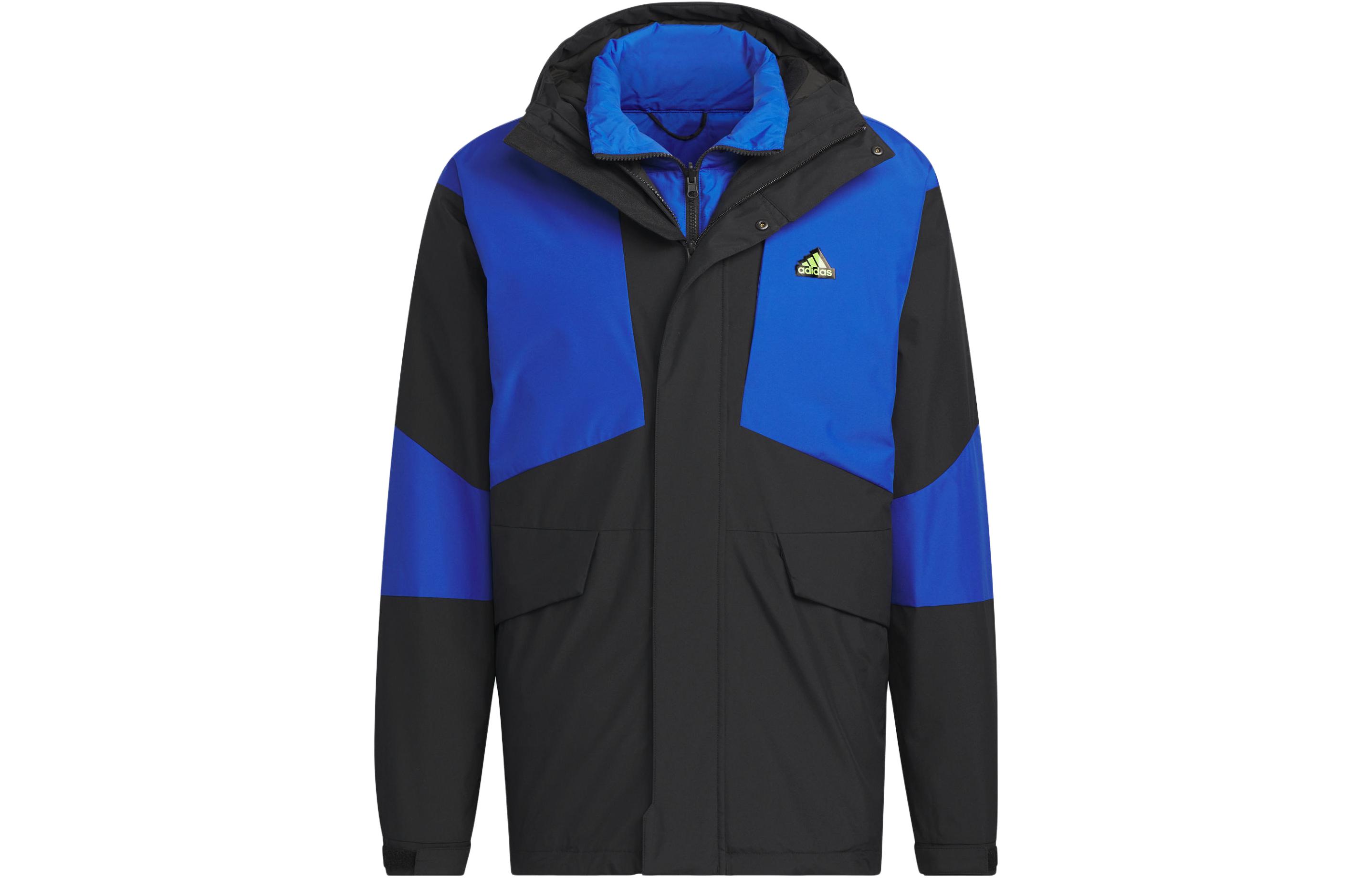 Adidas Down Jacket Men s Black/Royal Blue IU2676 XXL