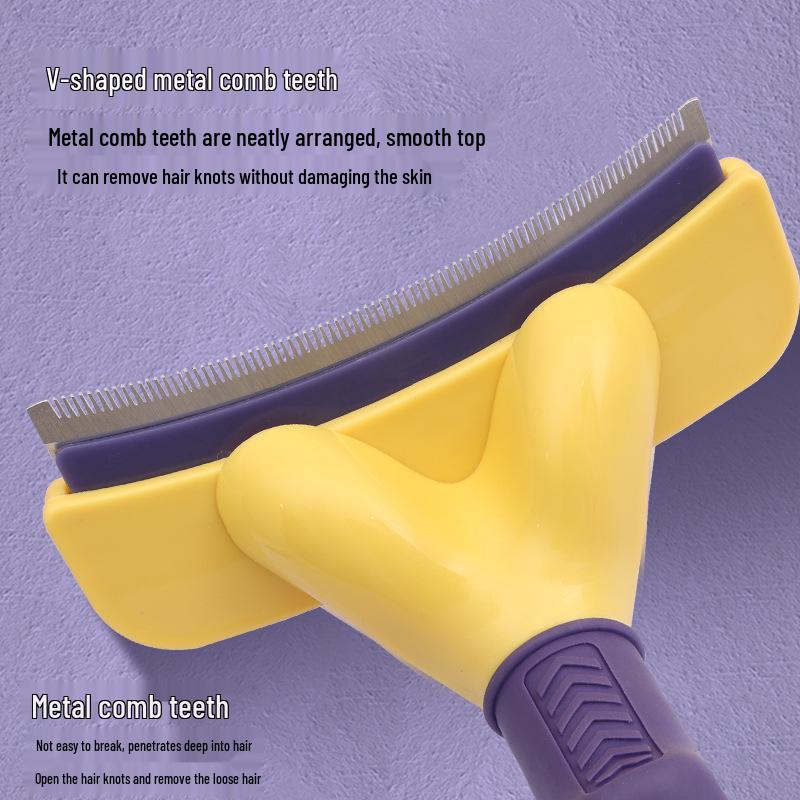 Sloppup Pet Deshedding Comb for Cats & Dogs - Undercoat Thinning & Grooming Tool