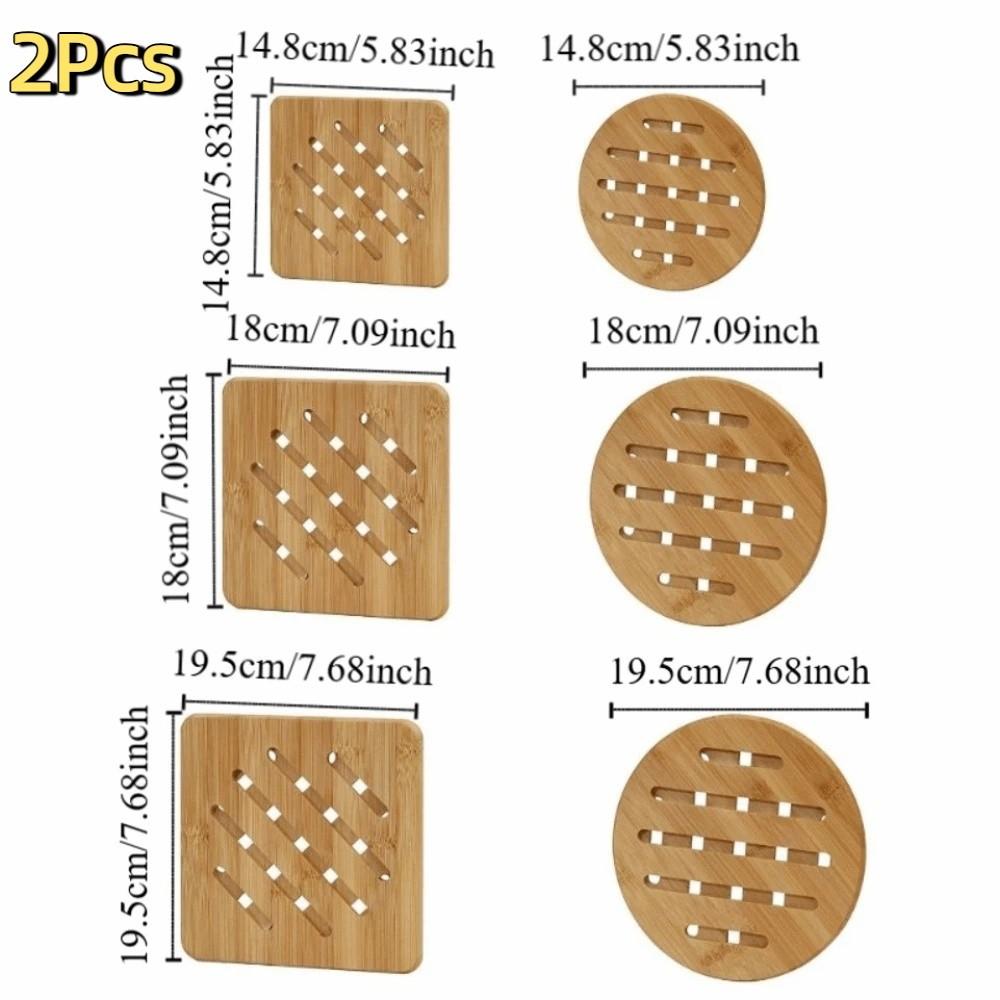 2Pcs Anti Scald Heat Resistant Holder Square/Round Drink Insulation Pad  Housewarming Gift