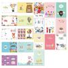 20PCS Mixed Pattern Birthday Greeting Cards Multicolor Paper Blessing Card Cartoon with Stickers Birthday Postcards Birthday